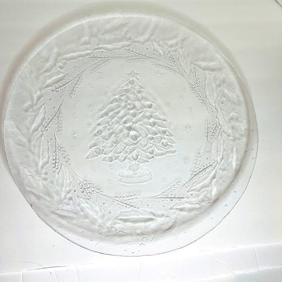 Other - Vintage Christmas Holiday Glass Platter
